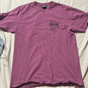 Stussy Purple Short Sleeve Tee Casual Cotton